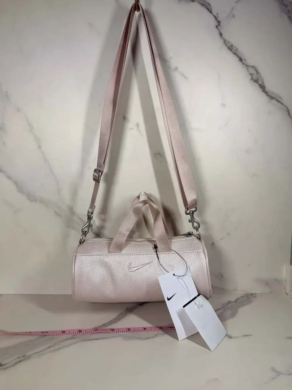 Nike Clash Mini Barrel Bag Pink Metallic Crossbody Duffel